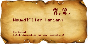 Neumüller Mariann névjegykártya