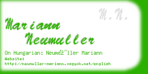 mariann neumuller business card